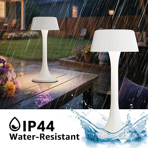Miniatura 5 de uuffoo Lámpara de mesa recargable, lámpara de mesa para exteriores inalámbrica con atenuación continua y 3 temperaturas de color, luz nocturna a