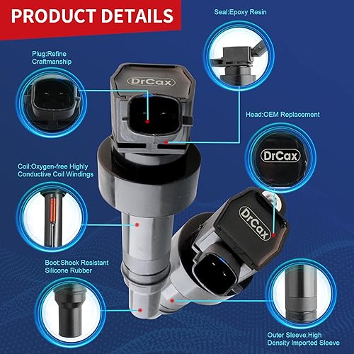 Miniatura 3 de Bobina de encendido OEM UF652 C1803 5C1860 compatible con Hyundai Kia Dodge Accent Veloster Rio Soul Attitude - Motores L4 de 1.6L - 1 paquete