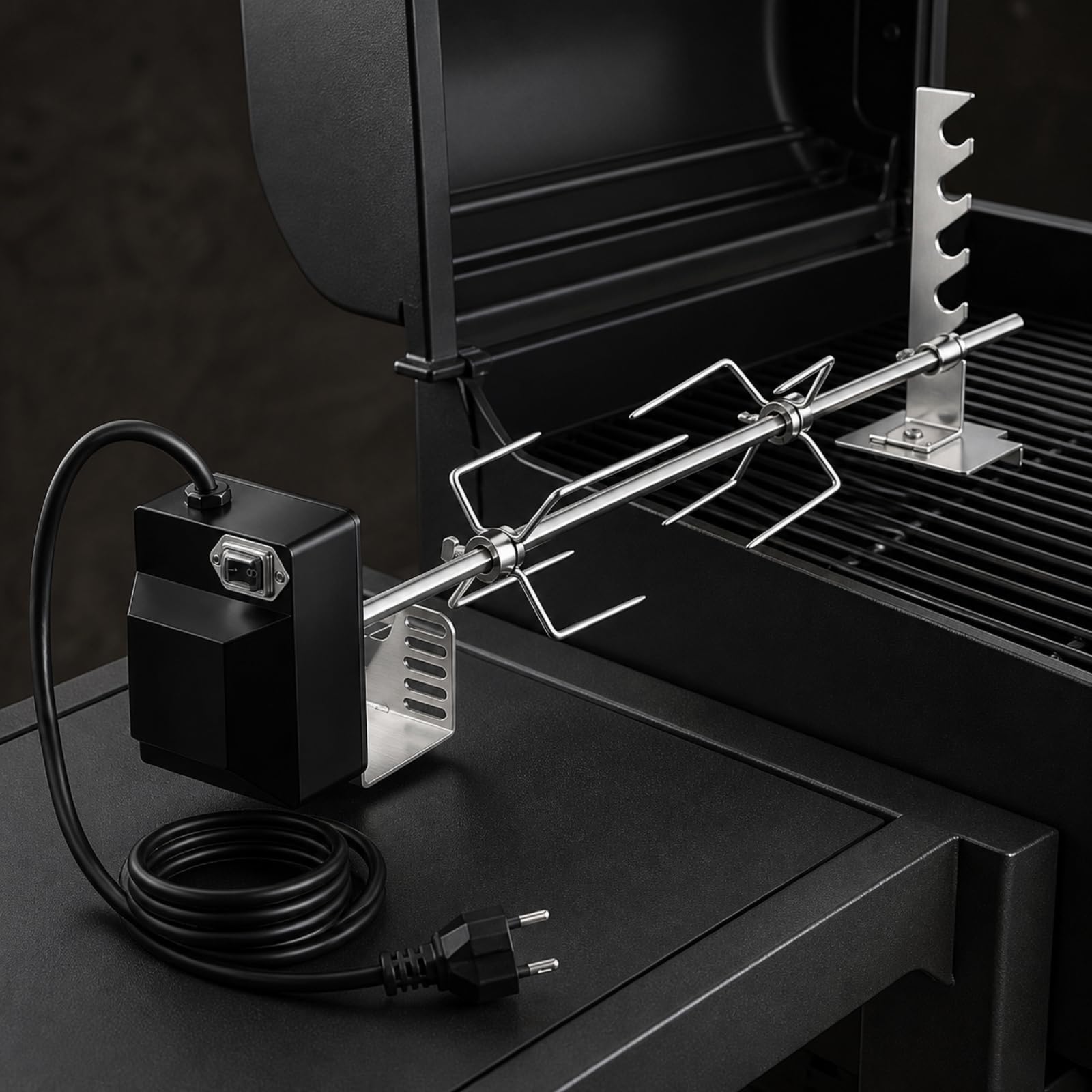 KESOTO Kit Has Giratorio Eléctrico Parrilla Motor Eléctrico Compacto para s, Jardín Trasero