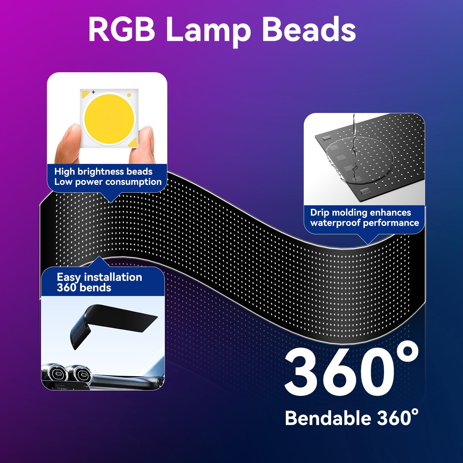 Znaki LED dla biznesu, aplikacja mobilna do programowania tekstu przewijany wyświetlacz LED, 195,6 x 20 cm, odpowiedni do: sloganów reklamowych okiennych/znaków sklepowych/ścian wewnętrznych/sloganów