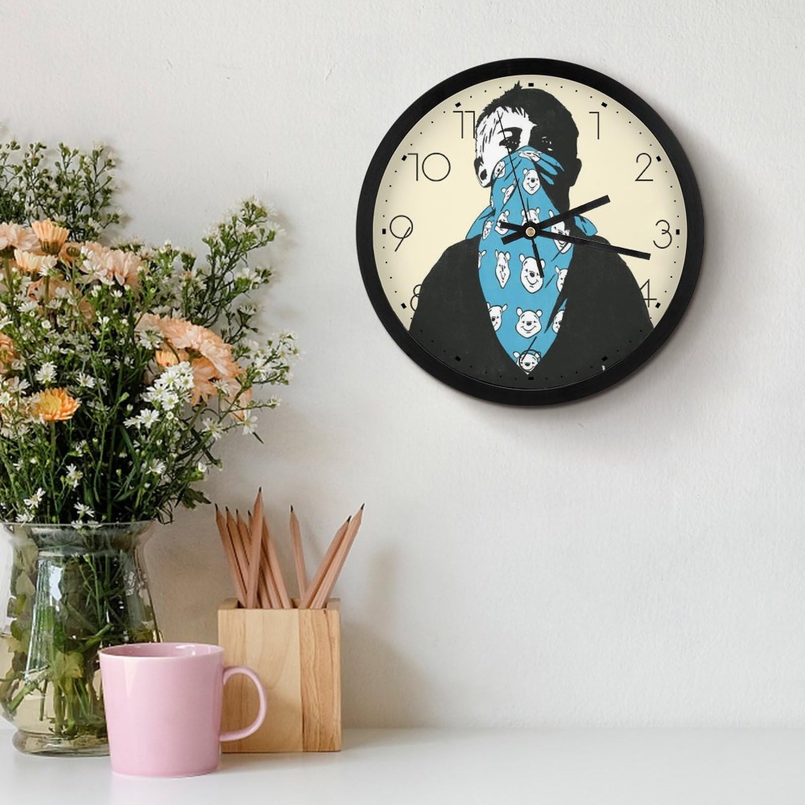Amazon.co.jp: 壁掛け時計 Banksy バンクシー 時計 掛け時計 かけ時計