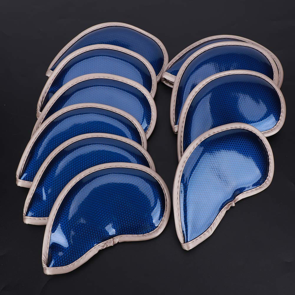 RiToEasysports Paquete de 10 Fundas para la Cabeza de Hierro para planchas de Golf, Fundas Protectoras Impermeables para la Cabeza del Club de Golf de Hierro PU