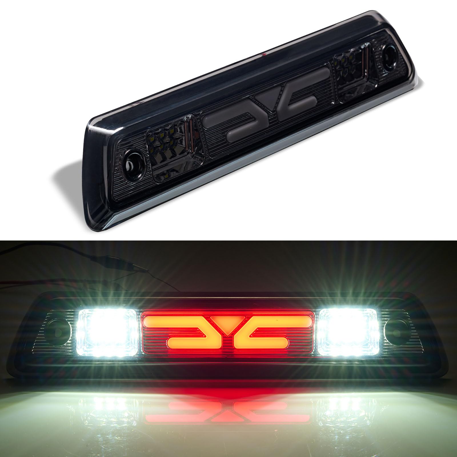 Third 3rd Brake Light, LED High Mount Stop Light for 2009-2014 Ford F150, 10-14 Lincoln Mark LT, Rear Center Cab Roof Tail Cargo Lamp, DOES NOT FIT SVT Raptor & Models with Hill Descent Control