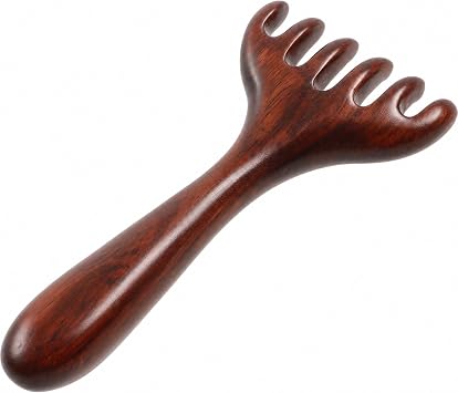 Wooden Scalp Massager Tool, Natural Wood Therapy Massage Comb for Stress Relief, Manual Head & Foot Massage Tool for Women and Men