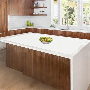 35.4"x23.6"90cmx60cm Large Silicone Mat for Kitchen Counter, Non-Slip Heat Resistant Countertop Protector, Waterproof Multipurpose Mat for Kitchen Island, Semitransparent