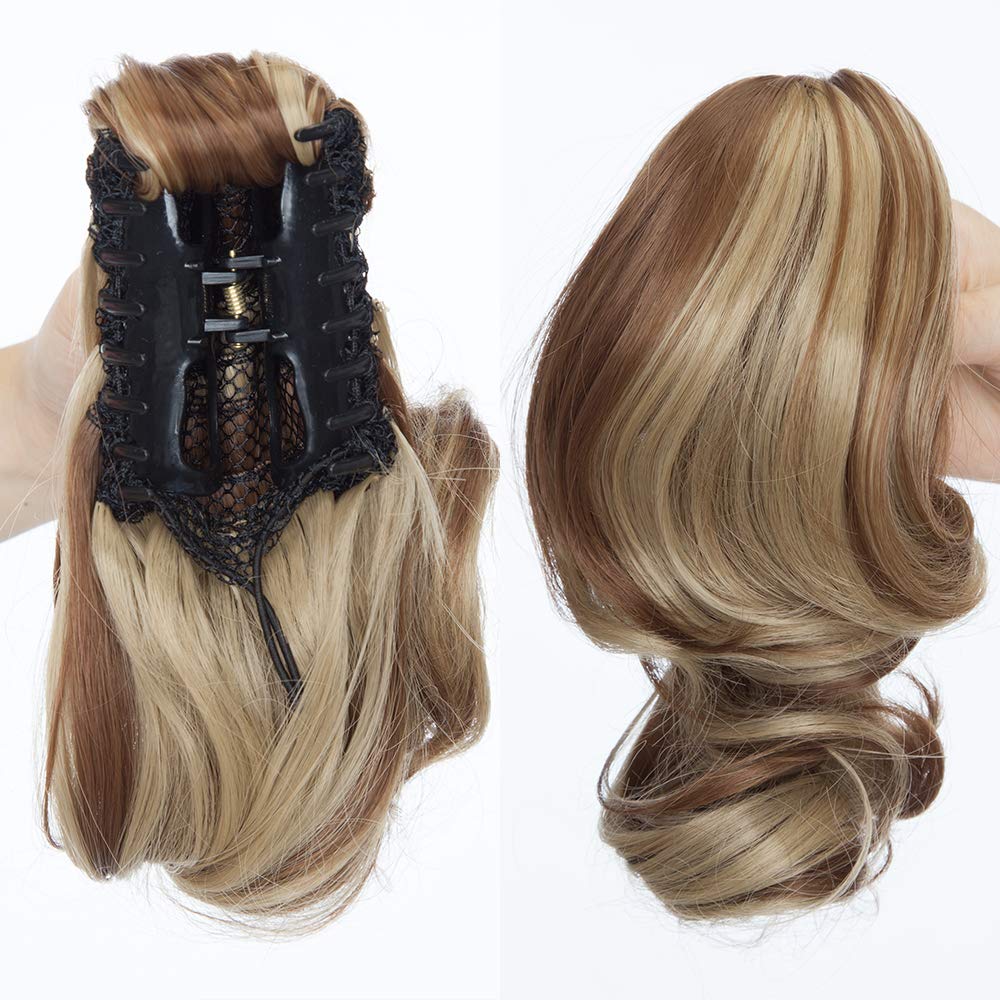 32"(81cm) SEGO Coleta Postiza Larga Pelo Sintético Se Ve Natural [Castaño Oscuro] Extensiones de Cabello Clip Cola Lisa Ponytail Extension (140g) — view 29