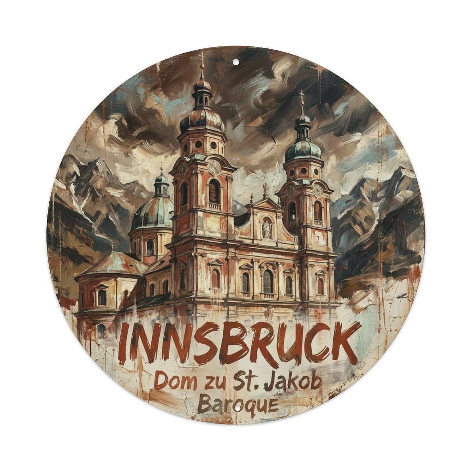 Innsbruck Tyrol Alpine Town Classic Travel Metal Tin Sign