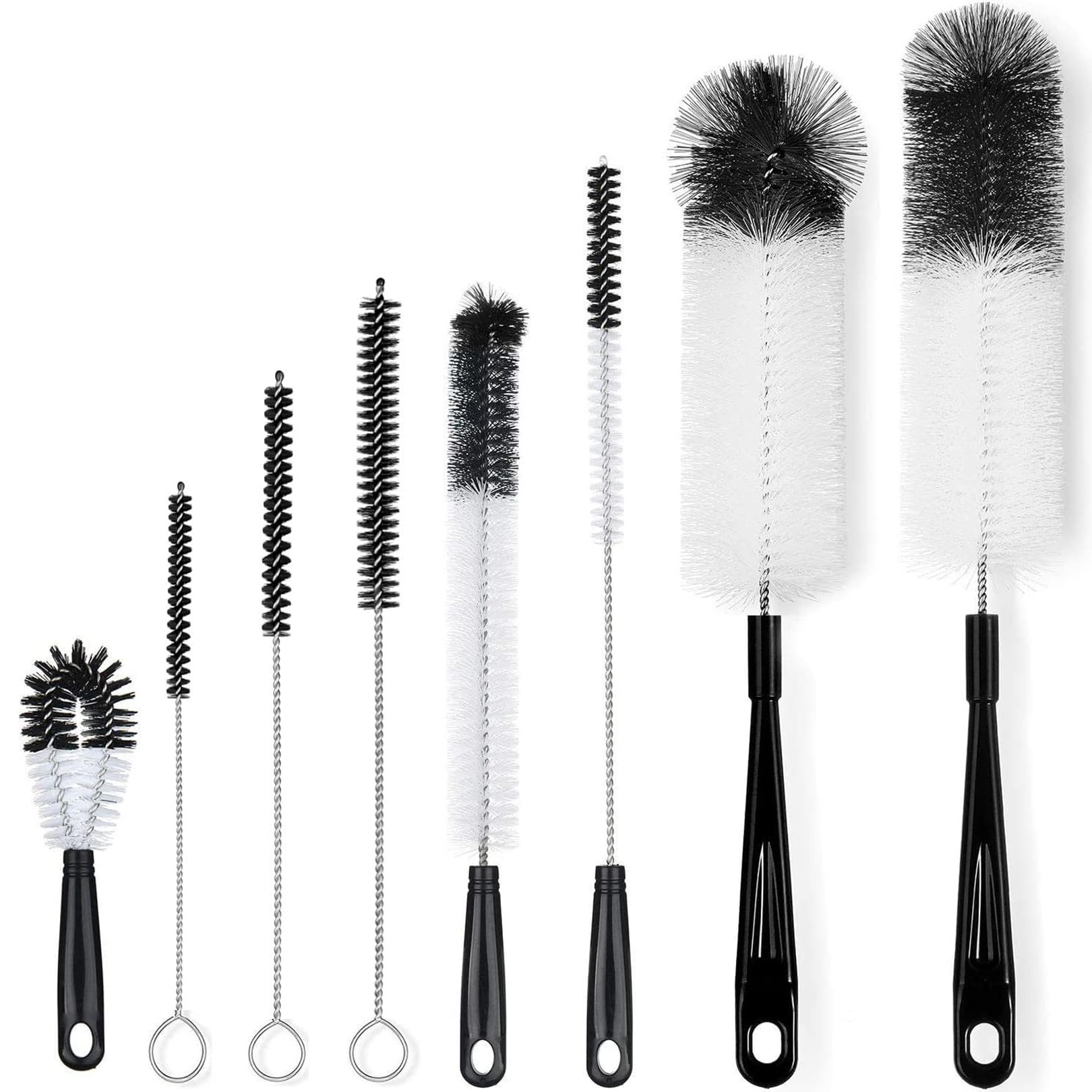 8 Pcs Cleaning Bottle Brush Set,Multi-functional Long Handle Bottle Brush for Cleaning Straw, Milk Bottle,Narrow Neck Beer Wine Decanter,Straw Brush,Sports Bottle,Sinks and Spout of Teapot-image-41