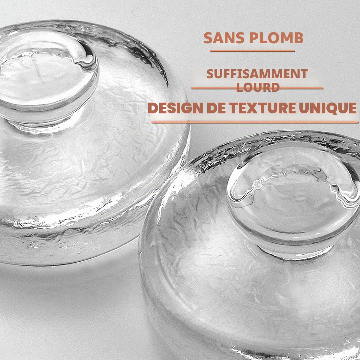 Artcome Lot de 10 poids de fermentation en verre avec poignée à prise facile et design à texture unique pour bocaux Mason à large ouverture