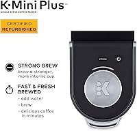 Vista 4 de Keurig K-Mini Plus Cafetera, Certificada Reacondicionada, Negro (Renovada)
