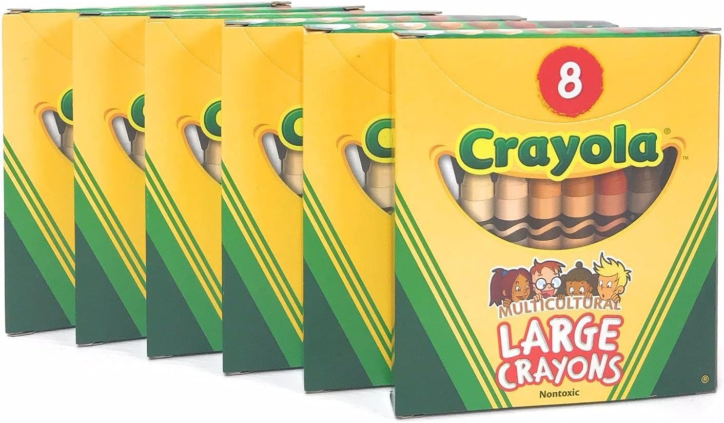 Multicultural Crayons Lrg 8pk [Set of 6] Amazon.ca Toys & Games