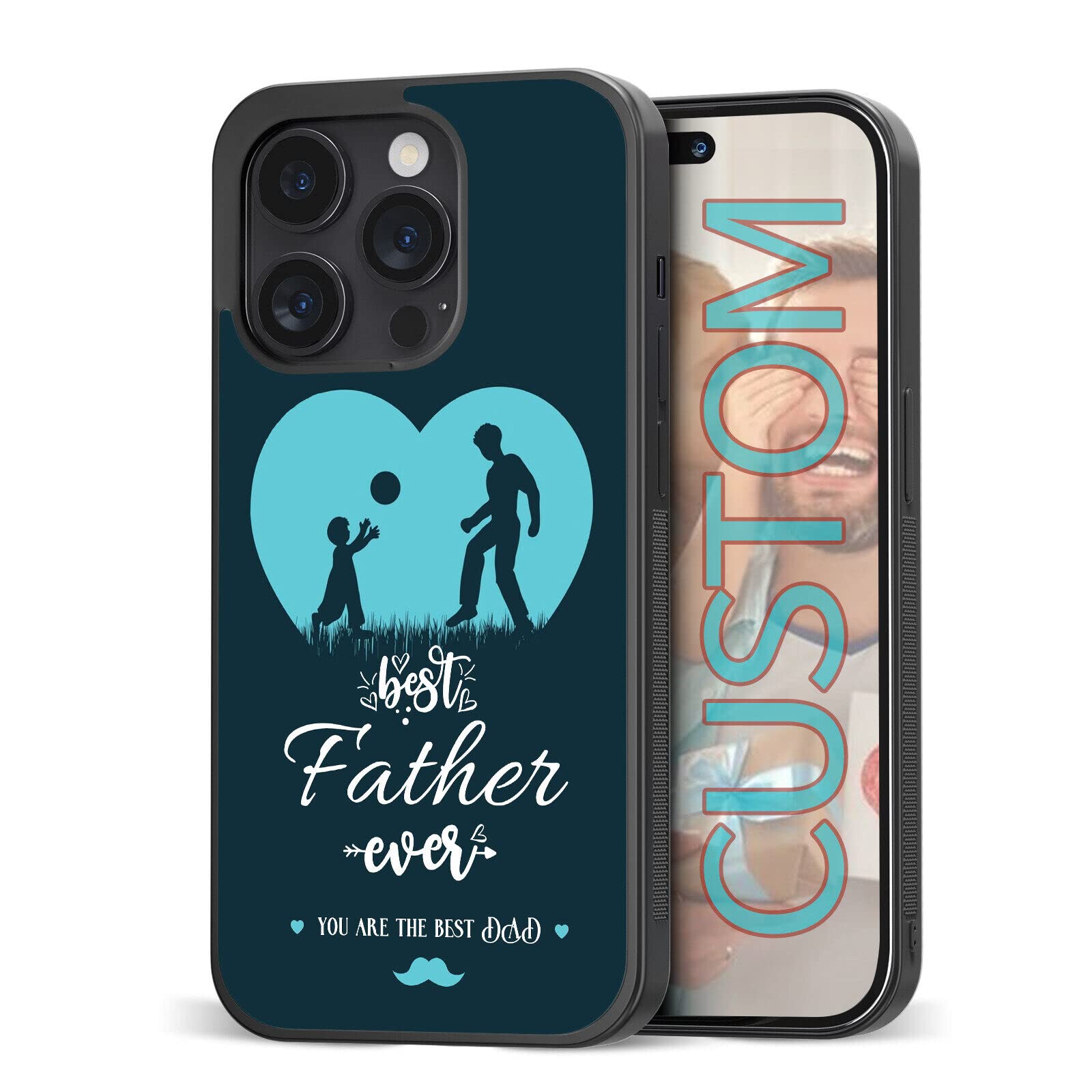 Custom iPhone’s case Amazon.com: Custom Phone Cases Navy Blue Heart Beat Dad