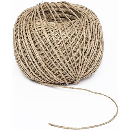 MAHITOI Roll of 100% Natural Strong Hemp Fibers Cord 400 feet .26 Pound Thickness Undyed Color Perfect for Jewelry, Craft Project, Scrapbooking, Gift Tag, Wrapping, Decorative Element, Gardening, DIY.