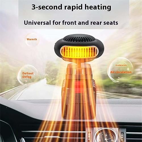 Miniatura 3 de Calentador a pilas para interiores, calentador de espacio recargable de 1500 mAh, calentador de espacio portátil para automóvil, funciona con pilas,