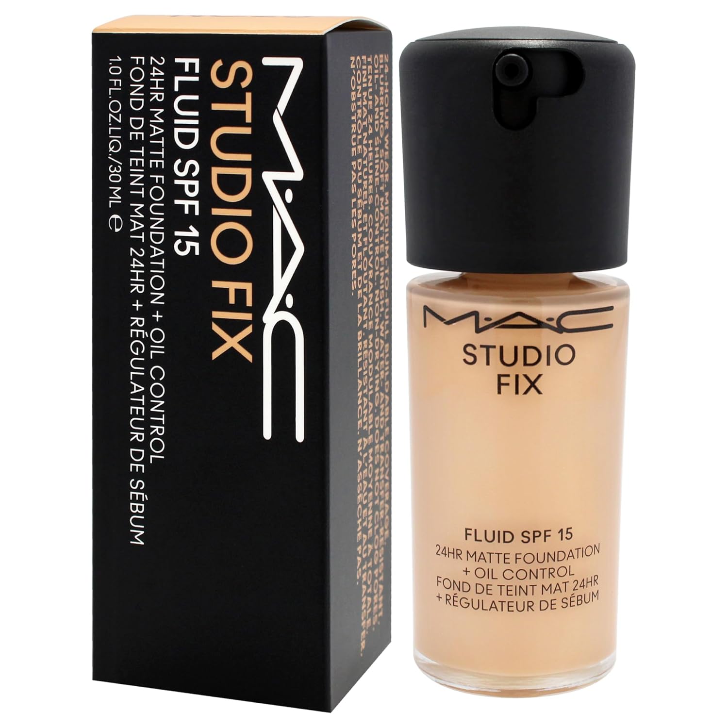 Studio Fix Fluid SPF 15 24Hr Matte Foundation Plus Oil Control - NC25 by MAC for Women - 1 oz Foundation