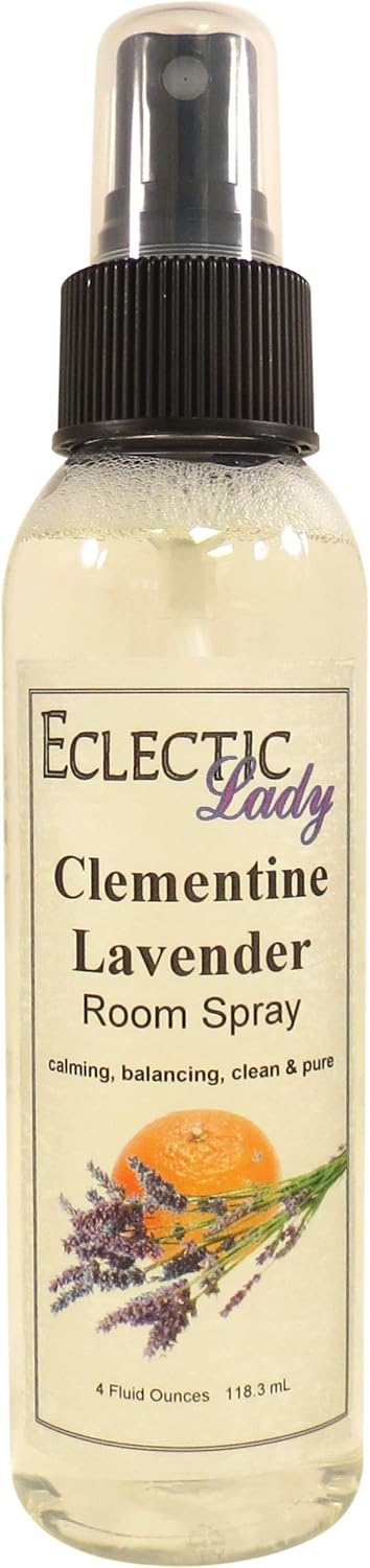 Clementine Lavender Room Spray (Double Strength), 16 Ounces, No Artificial Colors, Parabens, or Preservatives - Fragrant Aromatic Room Mist For Home, Room, Office