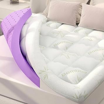 SINWEEK King 4 Inch Dual Layer Mattress Topper Pressure Relief