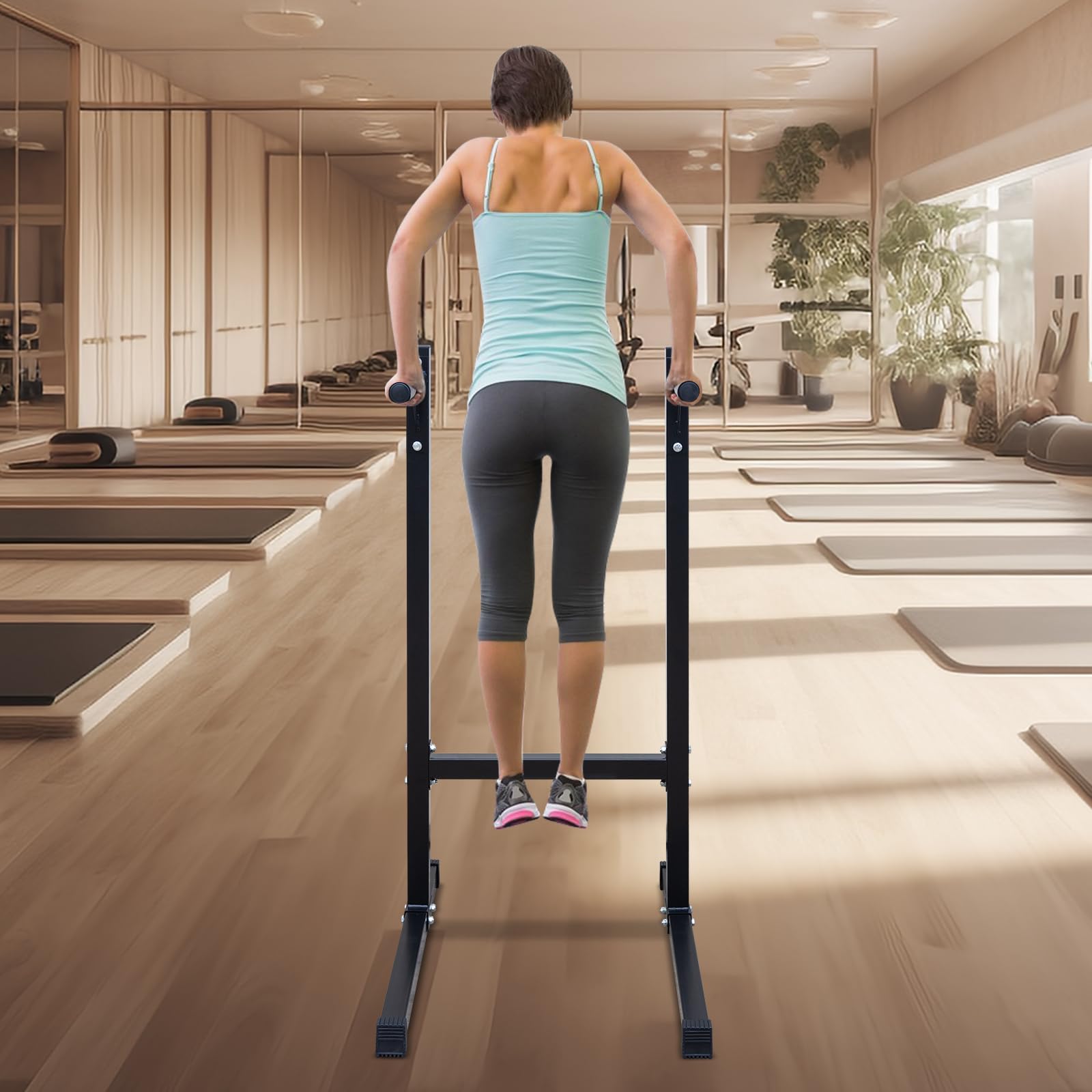 Squat Rack Multi-Functional Power Cage with LAT Pulldown Pulley System, 1400 lb Capacity Power Rack for Home and Garage Gyms (Black?5?)