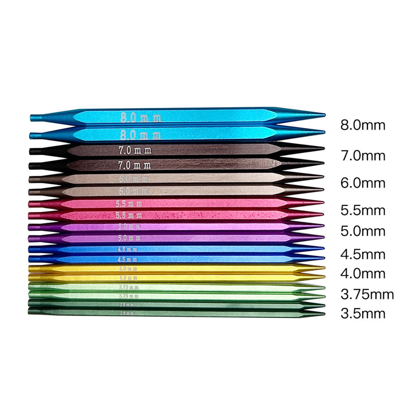 Juego de 9 Pares de Agujas de Tejer Circulares Intercambiables con Estuche de 3, 5 mm a 8, 0 mm para Tejer suéteres y Sombreros Agujas Circulares Intercambiables