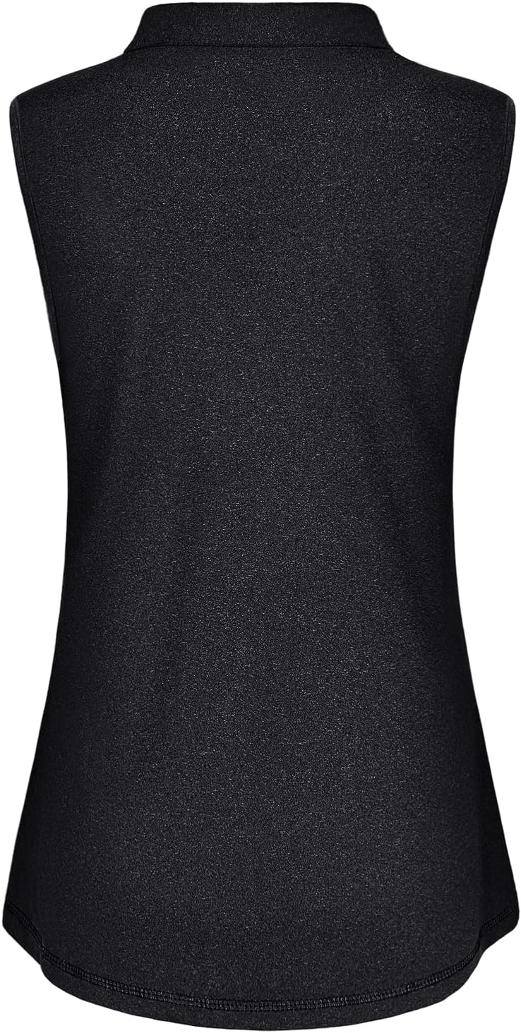MISS FORTUNE Women's Polo Shirts, Golf V-Neck Workout Tops, Moisture Wicking Ladies Golf Shirt Loose Fit for Tennis Yoga - Image 3