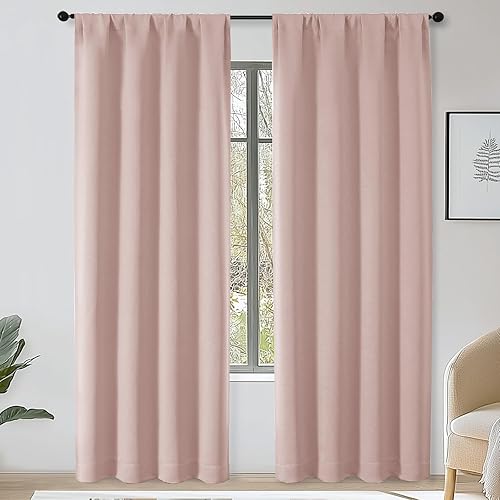 Miniatura 168 de OWENIE Sally Ever Green Cortinas Opacas para Dormitorio Sala de Estar 63 Pulgadas de Largo Juego de 2 Paneles, Aislamiento Térmico Ahorro de Energía