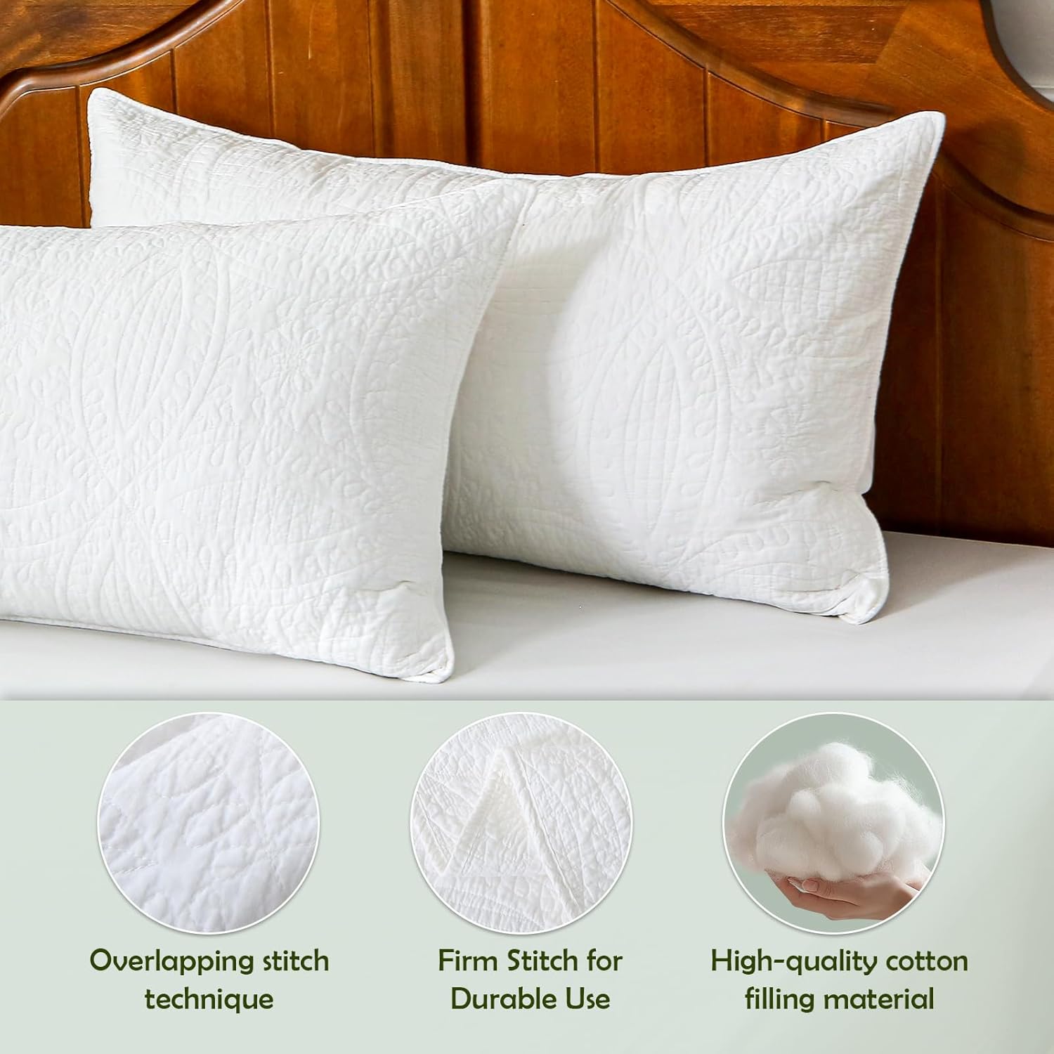 White 100% Cotton King Quilt Set, 3 Piece Modern Textured Bedspread with Coin Pattern, Lightweight Crinkly Coverlet Sham Set, Soft Minimalist All Season Bedding, Garment-Washed - Image 6