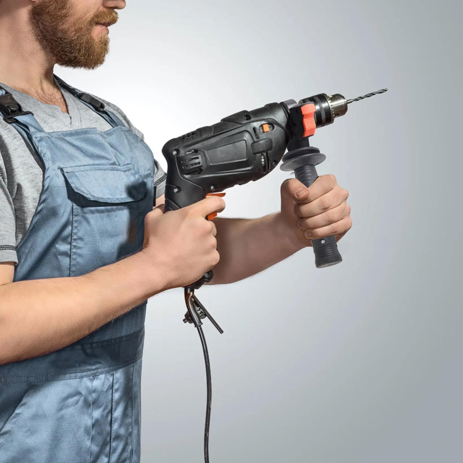 Manico per martello elettrico, manico regolabile per martello elettrico, ricambio per utensili elettrici, per trapano, utensile manuale con gamma di serraggio da 60 a 65 mm