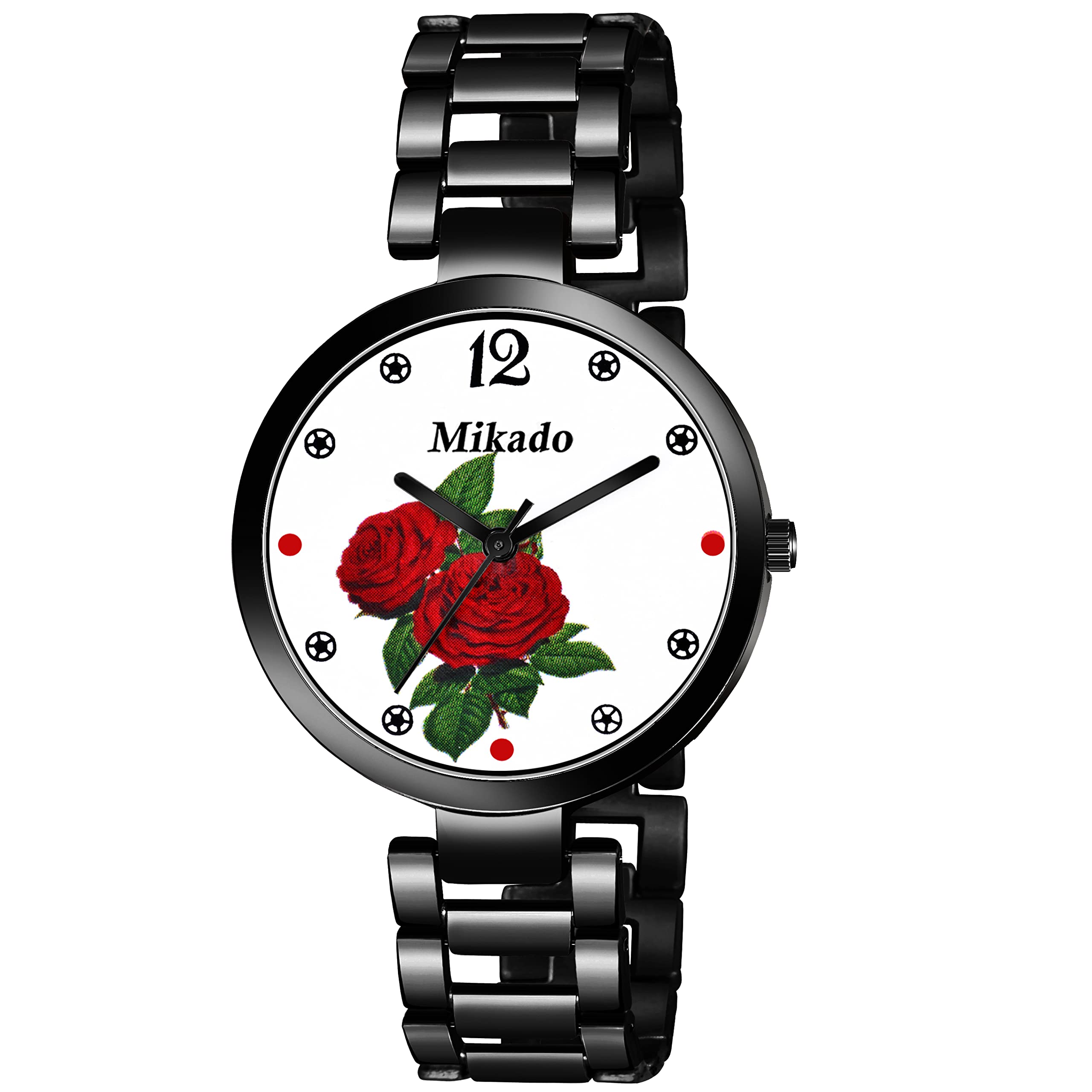 Mikado Rosie Black Stainless Steel Analog Women Watch for Girls and Women (B09W1CPCLH) Amazon Price History, Amazon Price Tracker
