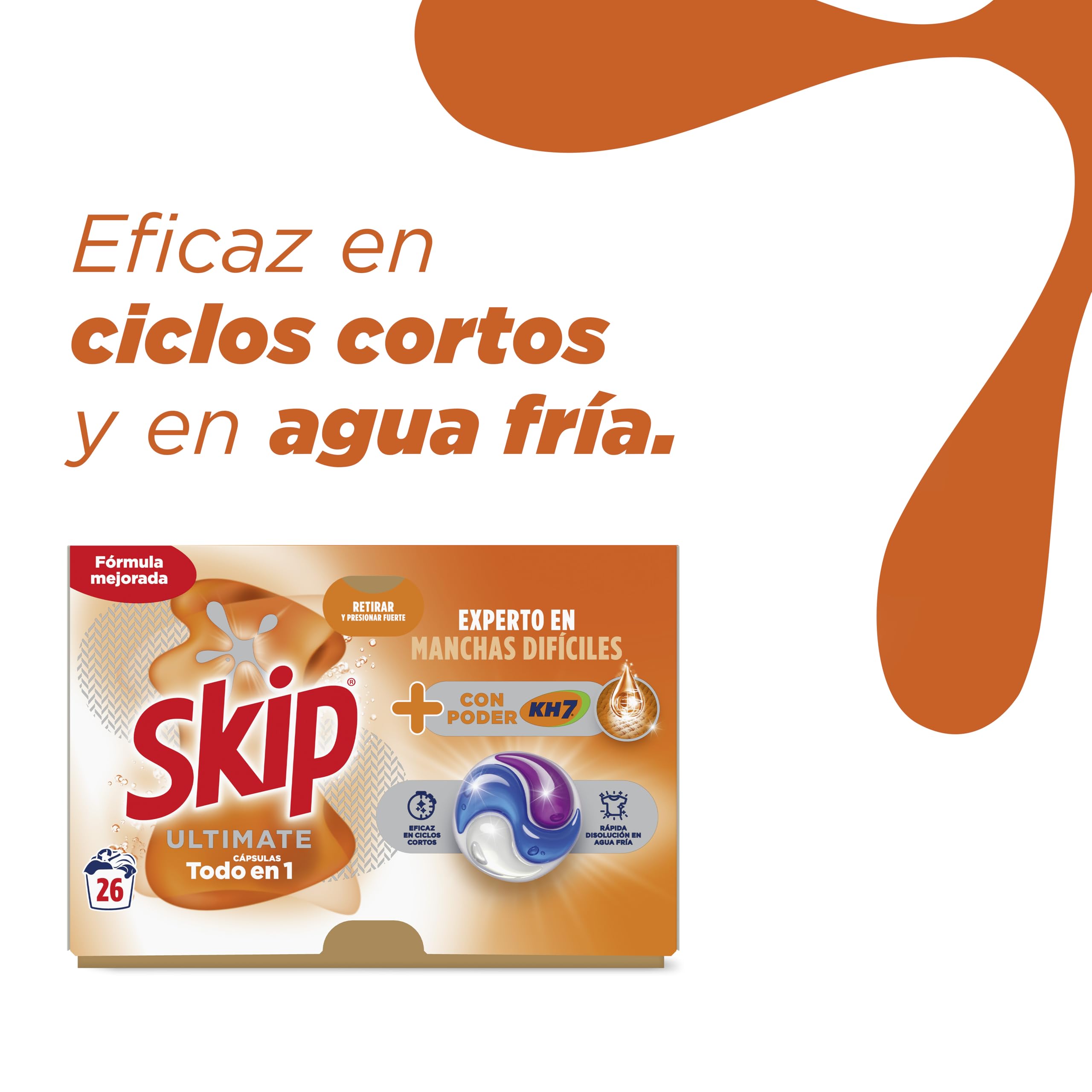 Skip Ultimate Detergente en Cápsulas para la ropa Poder KH7, 3 x 26 lavados