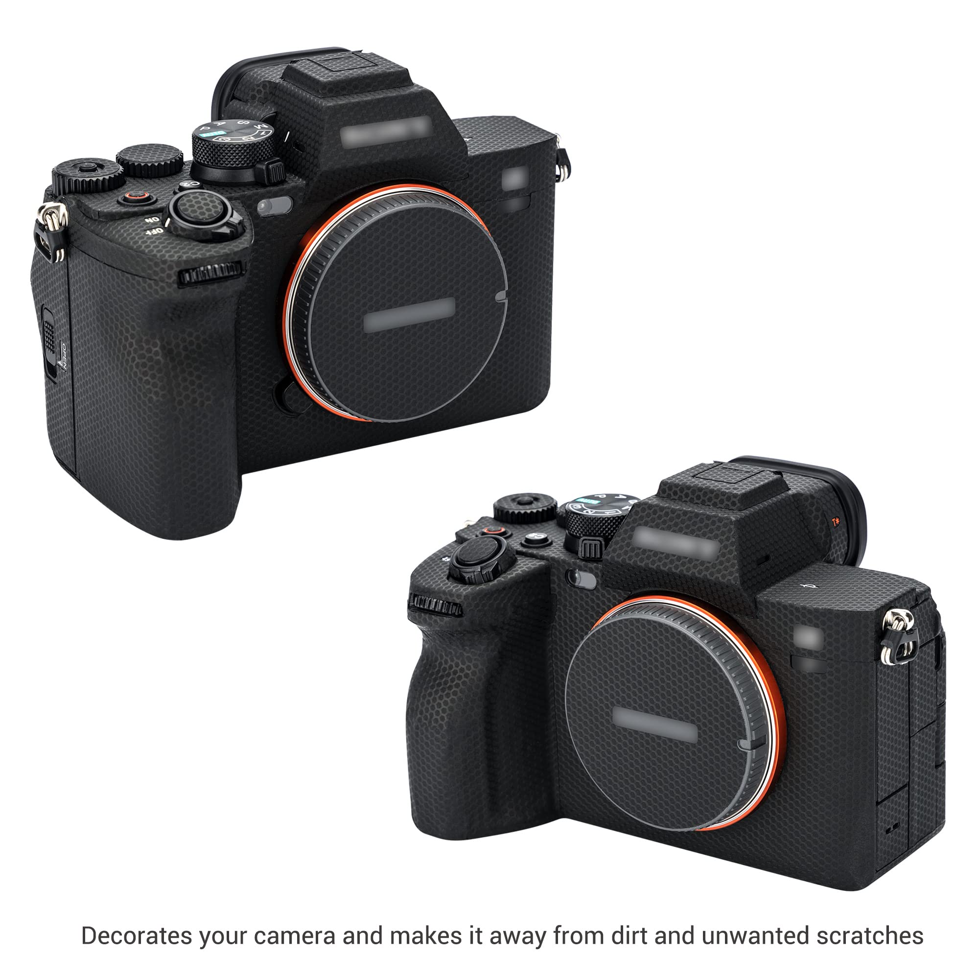 KIWIFOTOS - Autocollant De Protection Anti-rayures Pour Appareil Photo Sony A7 IV, Film De Couverture Antidérapant En Fibre De Carbone