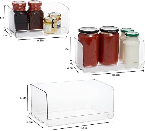 Miniatura 5 de SIMPLEMADE Contenedores organizadores transparentes para refrigerador, contenedores transparentes para nevera, contenedores para refrigerador y