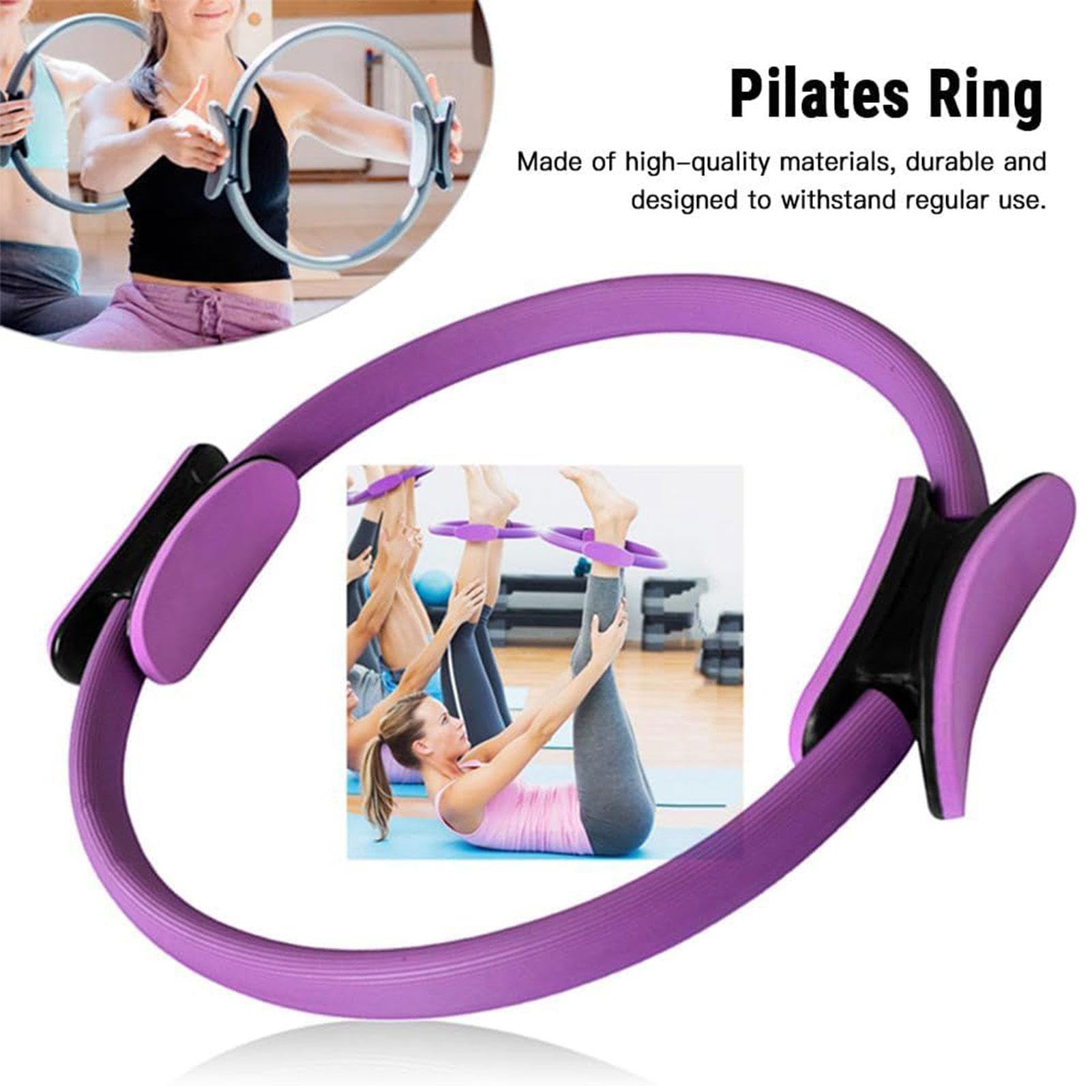 Conjunto de anillos Pilates, conjunto de equipos Pilates - Toning Pilates Ring | Cinturón extensible, accesorios de entrenamiento, equipo de hogar multifuncional para gimnasio, mujeres adultas