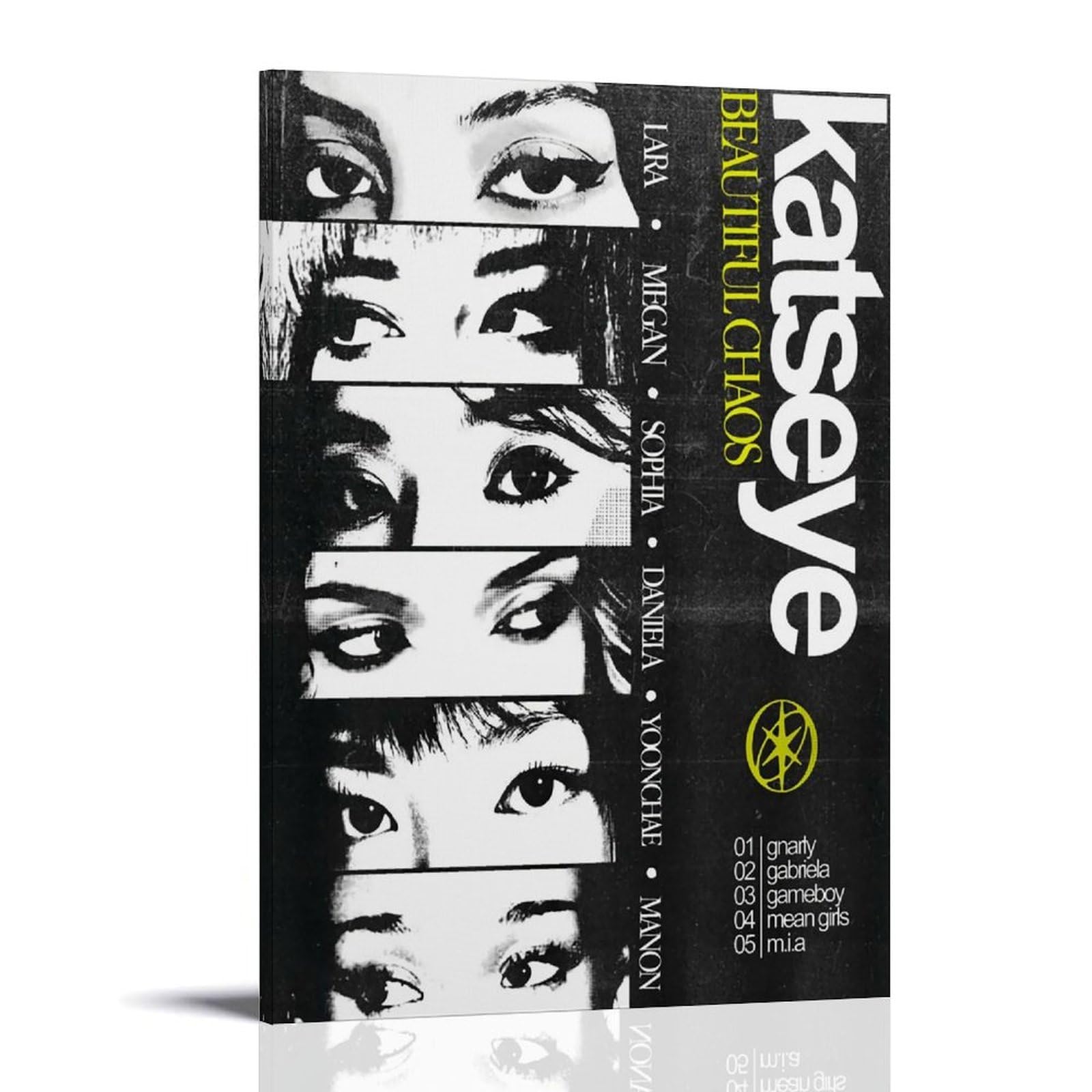 KUAILI Katseye Poster Muziek Meisjesgroep Vintage Posters voor Kamer Esthetisch Canvas Muurkunst Slaapkamer Decor 40 x 60 cm (16x24inch