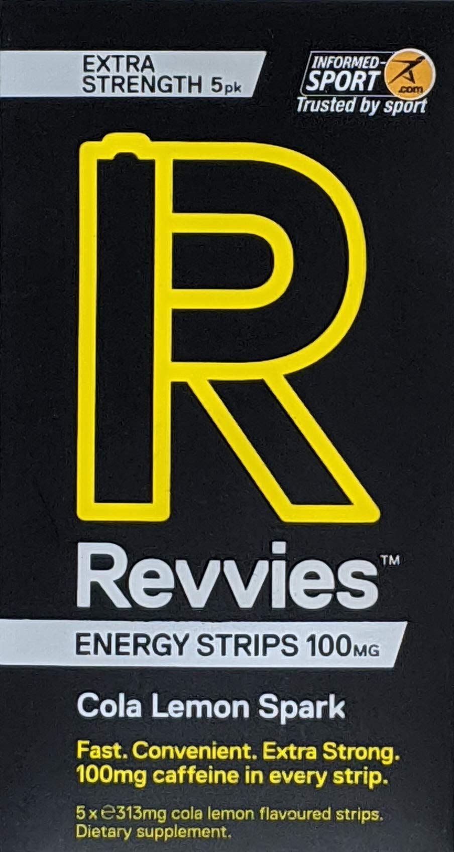 Buy Revvies Extra Strength Energy Strips Cola Lemon 100mg of