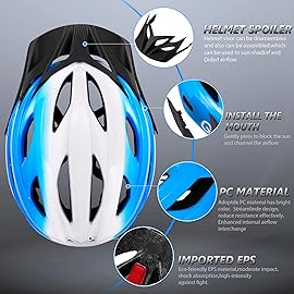 Gudook Bike Helmets for Men - Women Bicycle Helmet Adult - Certified Lightweight Comfort Adjustable Cycling Helmet with Detachable Visor for Mountain Road Biker