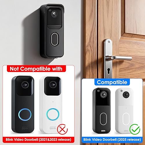 Miniatura 2 de Soporte de puerta ajustable para timbre de video Blink, soporte de montaje de timbre adhesivo para sistema de seguridad Blink Doorbell sin taladrar