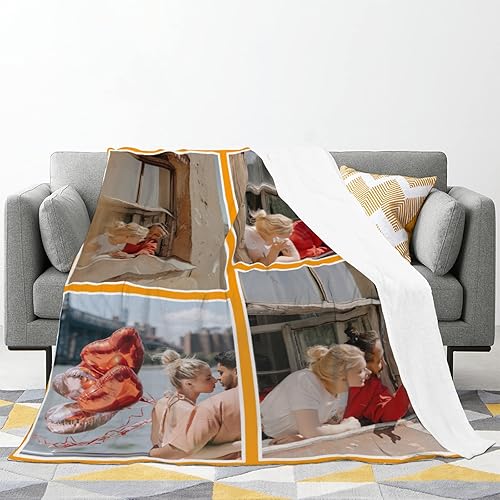 Vista 46 de Manta personalizada con texto fotográfico, manta de imagen personalizada para bebé, madre, padre, adultos, amigos, amantes, regalo personalizado