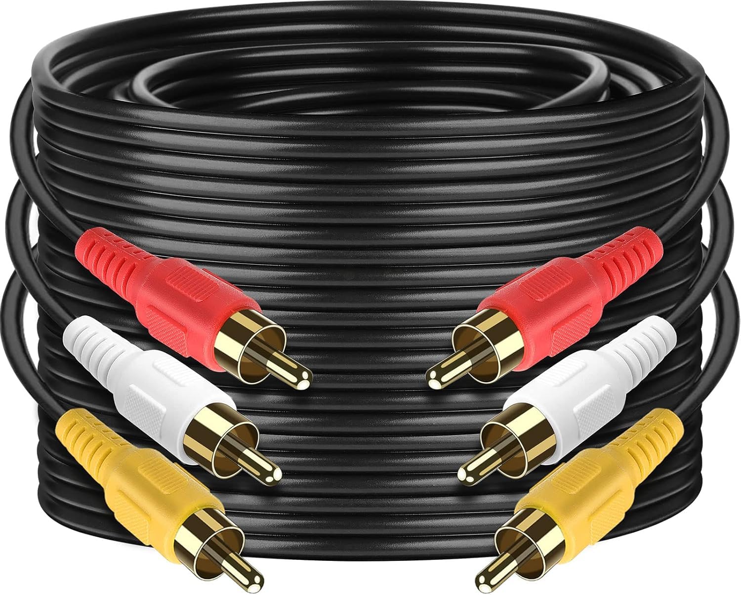 3 kabel RCA audio wideo kompozytowy męski na męski kabel DVD (15 stóp)
