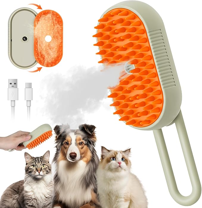 Cat Steam Brush Steam Brush For Cats Water Spray Massaging