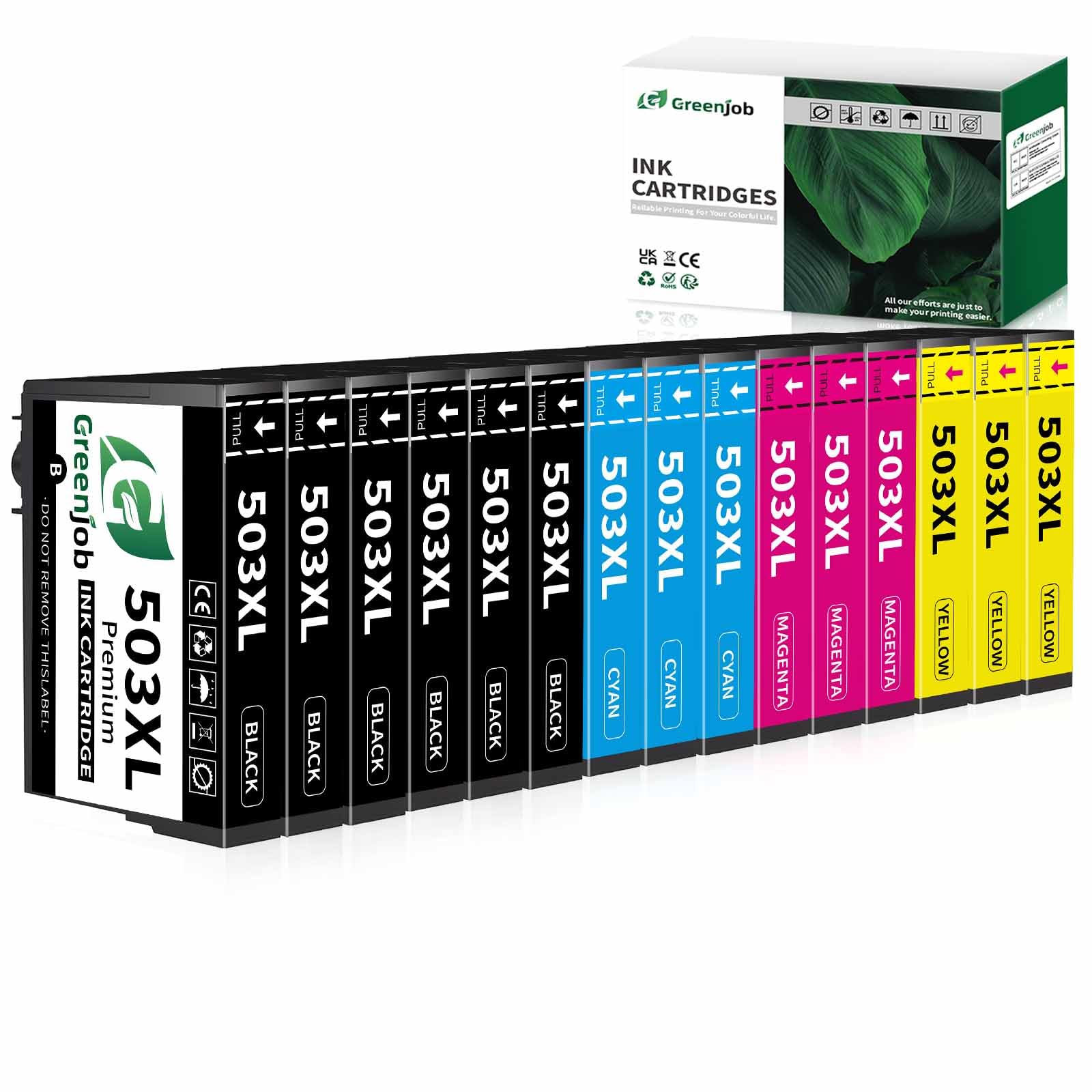 Greenjob 503XL Patronen für Epson 503 Multipack Kompatibel mit Epson Expression Home XP-5200 XP-5205 XP5200 XP5205, Workforce WF-2960 WF-2965 WF2960 WF2965 WF-2960DWF WF-2965DWF (15er-Pack)