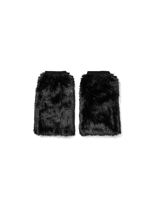 Michael Kors Womens Faux Fur Ski Leg Warmer Black Black One Size