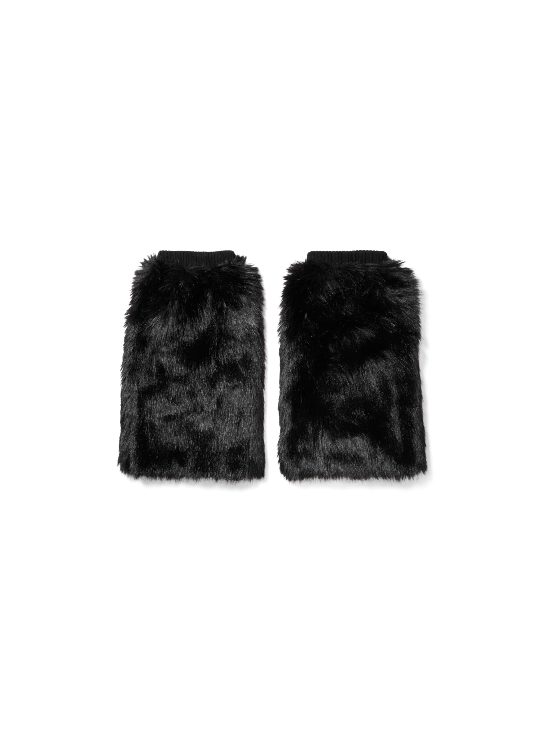 Michael Kors Womens Faux Fur Ski Leg Warmer Black Black One Size