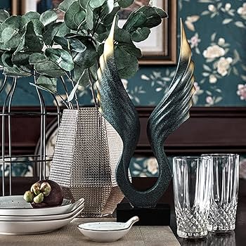 Amazon.co.jp: 広がる翼天使の羽飾り飛行彫刻デスクトップ彫刻創造的な