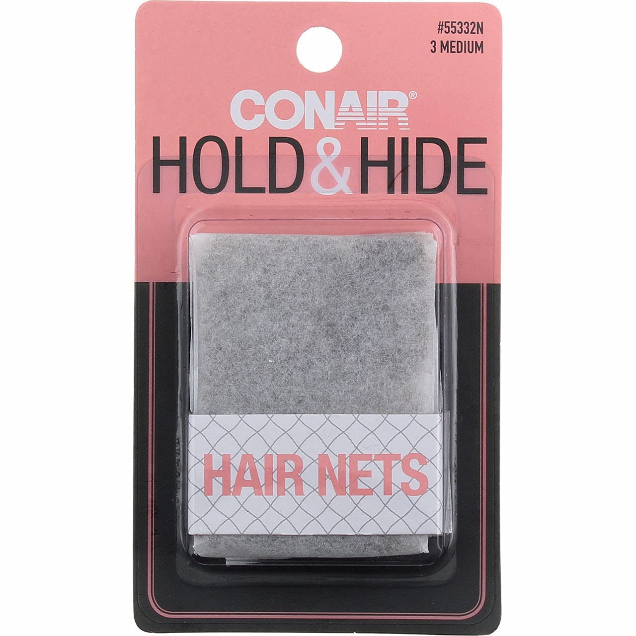 Conair 55332 3 Piece Brown Hair Net, 0.3 Ounce 3 Count (Pack of 1)
