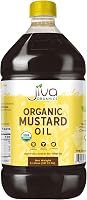 Jiva Organics Organic Mustard Oil 3/4 Gallon Huge Bottle (101 Fl Oz) - Non-GMO, Premium, Cold Pressed (3 Litre)