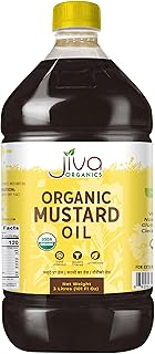 Jiva Organics Organic Mustard Oil 3 Liter Bottle (101 Fl Oz) - Non-GMO, Premium, Cold Pressed