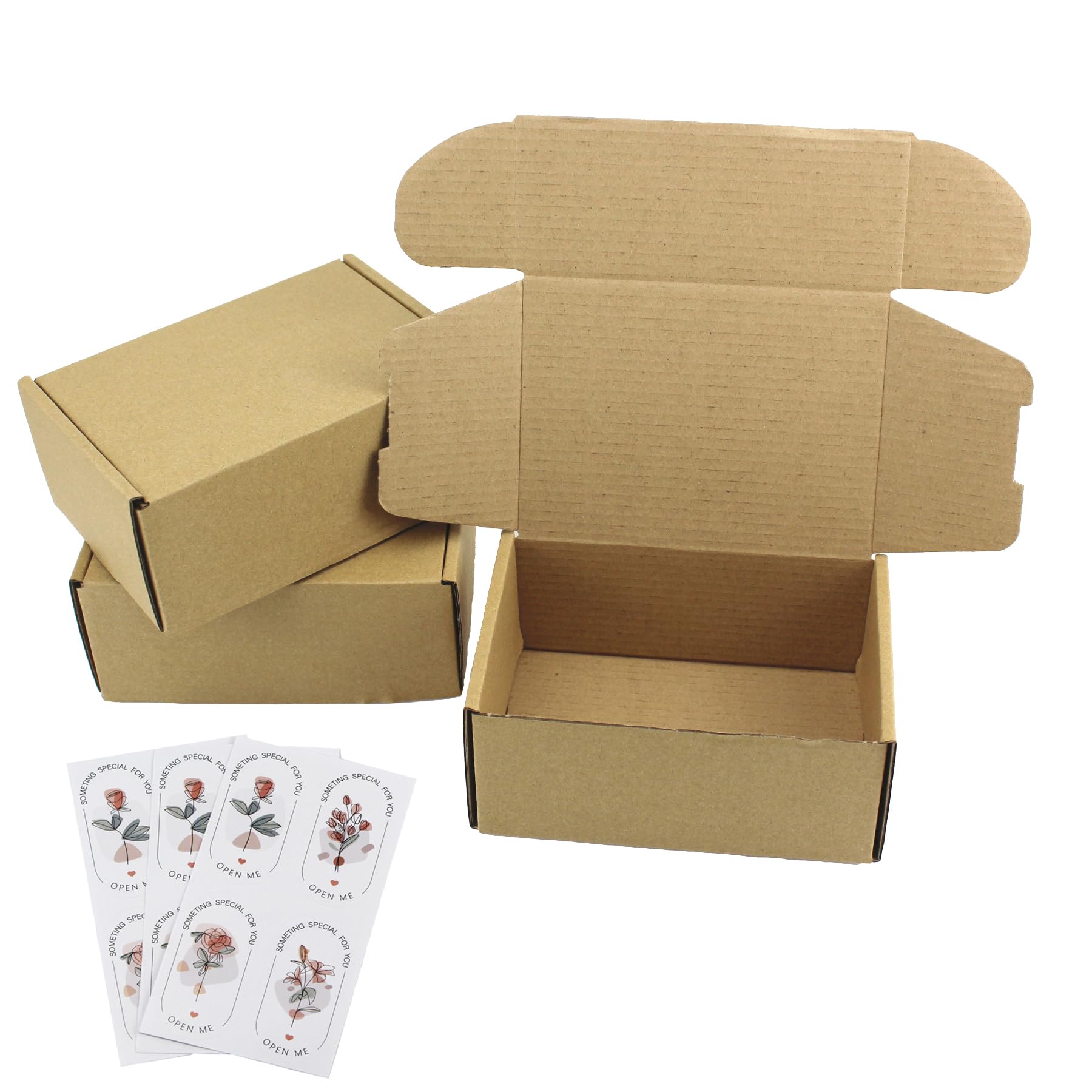 Gad2go 10 Pieces Corrugated Cardboard Shipping Boxes 15 x 10 x 6 cm Small Brown Packaging Mailing Boxes for Small Gift Business Posting