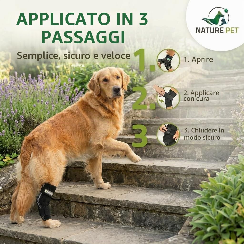 Nature Pet Fascia di Protezione per Le articolazioni Tarsale/Caviglia, Angolo di 135° per Cani (Lunghezza 7)