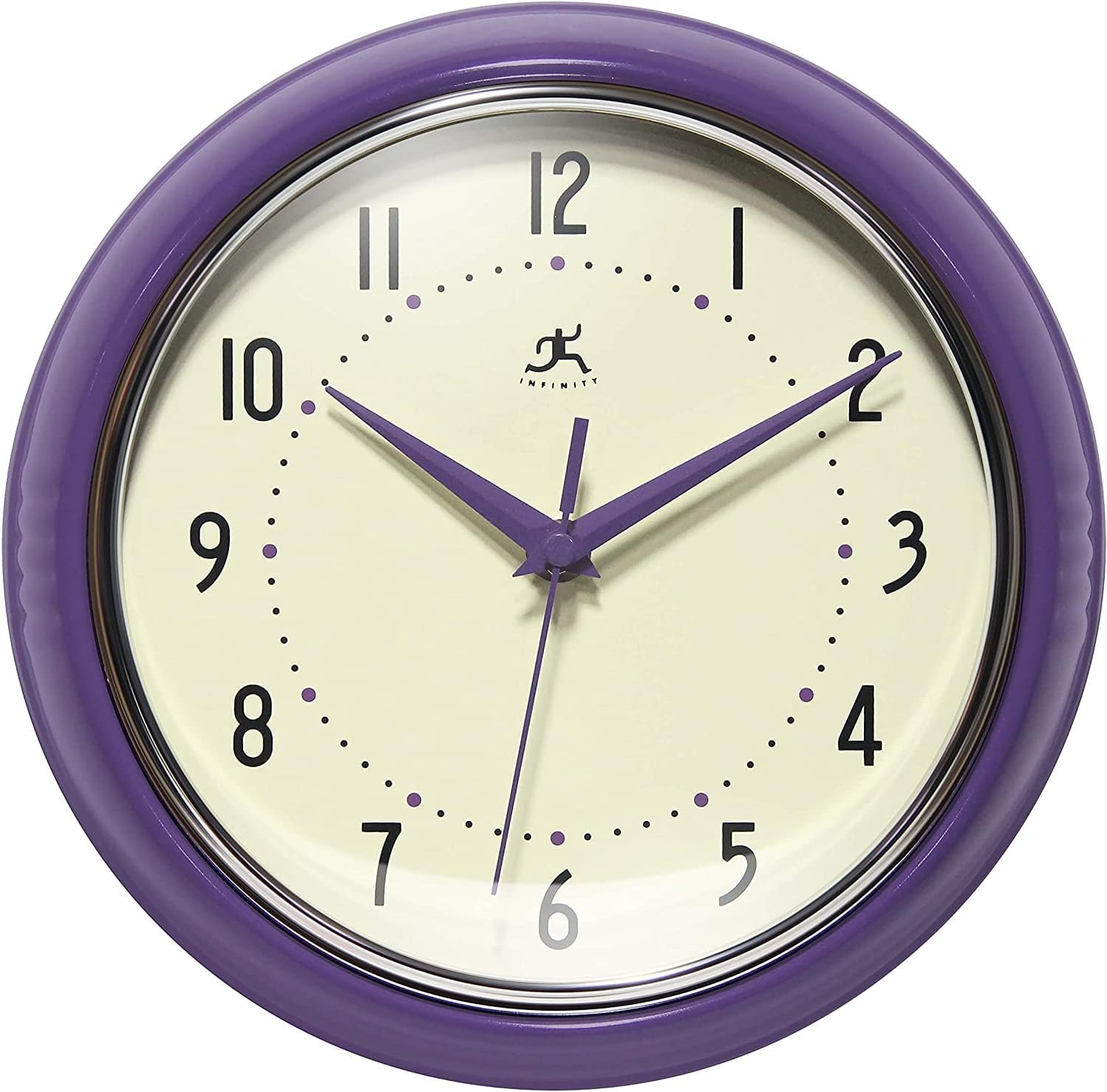 Infinity Instruments Reloj retro redondo púrpura