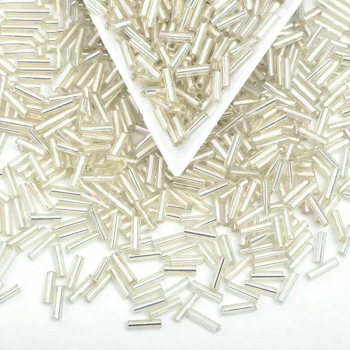 Zestaw do robienia bransoletek dla dorosłych, Koraliki szklane Bugle, przekładka, 20g 6mm czarny koralik do szycia Rhinestone luźne kamienie dla DIY ubrania tworzenia biżuterii(Black)